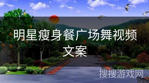 明星瘦身餐广场舞视频文案