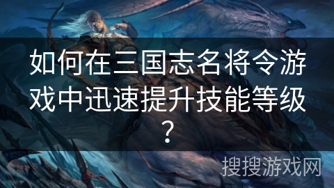 如何在三国志名将令游戏中迅速提升技能等级? 如何在三国志名将令游戏中迅速提升技能等级?