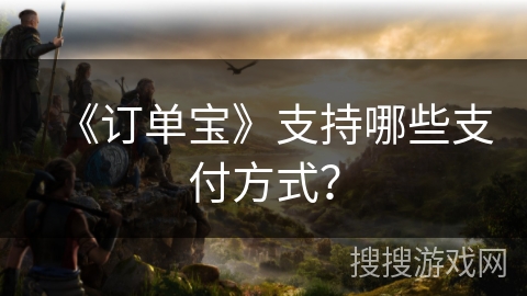《订单宝》支持哪些支付方式? 《订单宝》支持哪些支付方式?