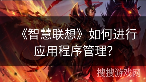《智慧联想》如何进行应用程序管理？