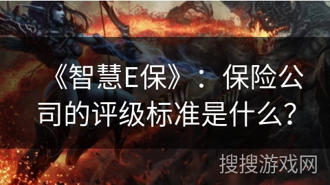 《智慧E保》：保险公司的评级标准是什么？