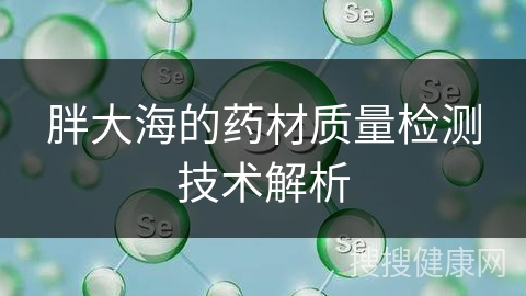 胖大海的药材质量检测技术解析