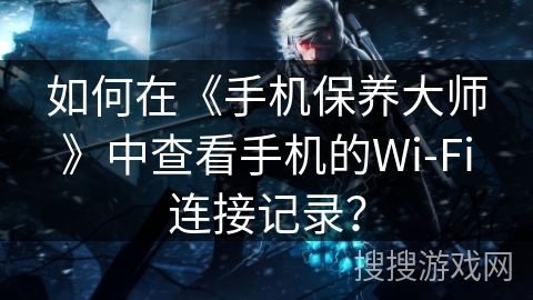 如何在《手机保养大师》中查看手机的Wi-Fi连接记录? 如何在《手机保养大师》中查看手机的Wi-Fi连接记录?