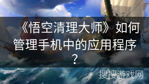 《悟空清理大师》如何管理手机中的应用程序？