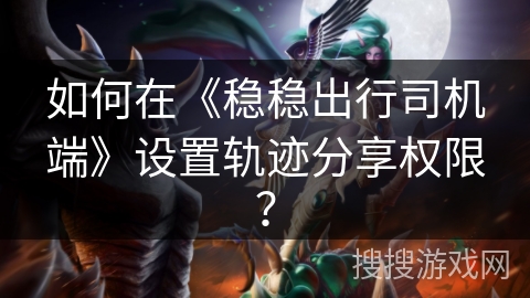 如何在《稳稳出行司机端》设置轨迹分享权限？