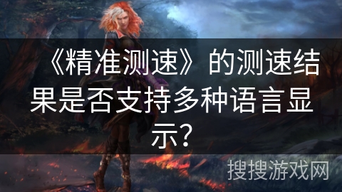 《精准测速》的测速结果是否支持多种语言显示？