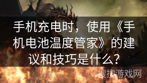手机充电时，使用《手机电池温度管家》的建议和技巧是什么？