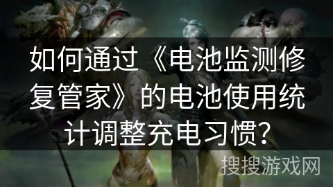 如何通过《电池监测修复管家》的电池使用统计调整充电习惯？