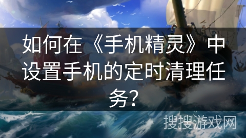 如何在《手机精灵》中设置手机的定时清理任务？