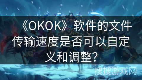《OKOK》软件的文件传输速度是否可以自定义和调整？