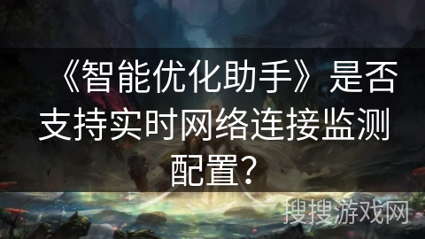 《智能优化助手》是否支持实时网络连接监测配置？