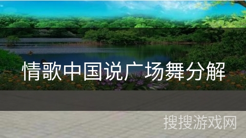 情歌中国说广场舞分解