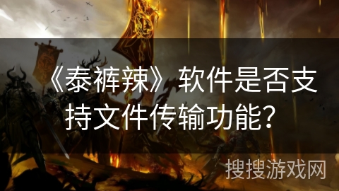 《泰裤辣》软件是否支持文件传输功能？