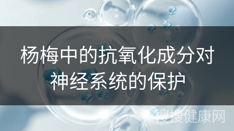 杨梅中的抗氧化成分对神经系统的保护