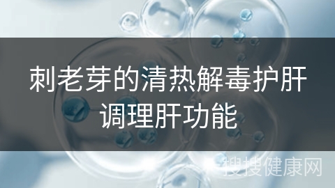 刺老芽的清热解毒护肝调理肝功能