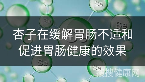 杏子在缓解胃肠不适和促进胃肠健康的效果