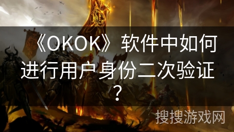 《OKOK》软件中如何进行用户身份二次验证？