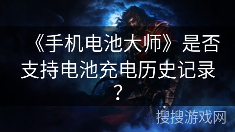 《手机电池大师》是否支持电池充电历史记录？