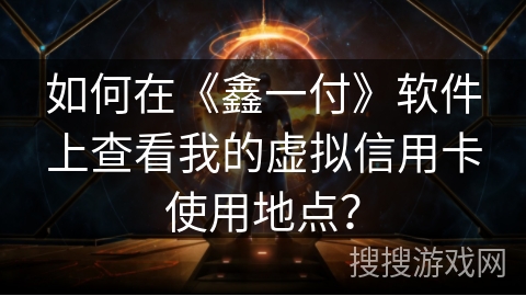 如何在《鑫一付》软件上查看我的虚拟信用卡使用地点？