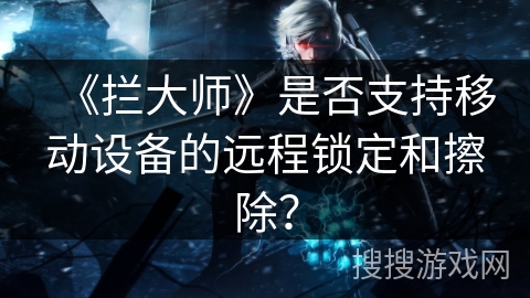 《拦大师》是否支持移动设备的远程锁定和擦除？