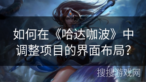 如何在《哈达咖波》中调整项目的界面布局？