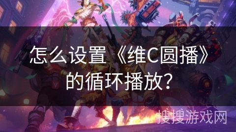 怎么设置《维C圆播》的循环播放？