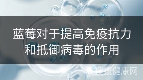 蓝莓对于提高免疫抗力和抵御病毒的作用