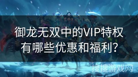 御龙无双中的VIP特权有哪些优惠和福利？