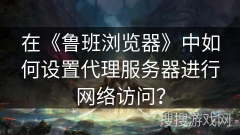在《鲁班浏览器》中如何设置代理服务器进行网络访问？