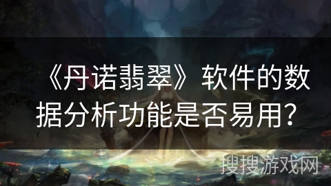 《丹诺翡翠》软件的数据分析功能是否易用？