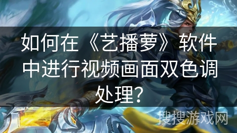 如何在《艺播萝》软件中进行视频画面双色调处理？