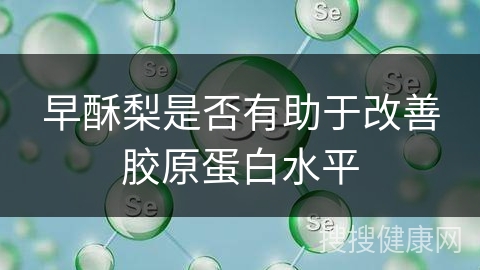 早酥梨是否有助于改善胶原蛋白水平