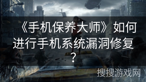 《手机保养大师》如何进行手机系统漏洞修复？