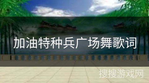 加油特种兵广场舞歌词