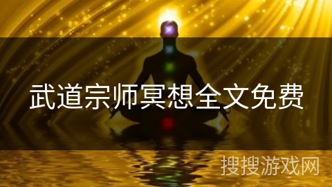 武道宗师冥想全文免费