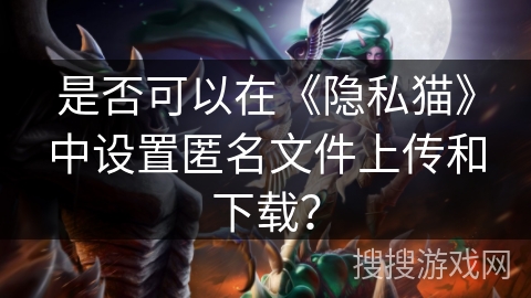是否可以在《隐私猫》中设置匿名文件上传和下载？