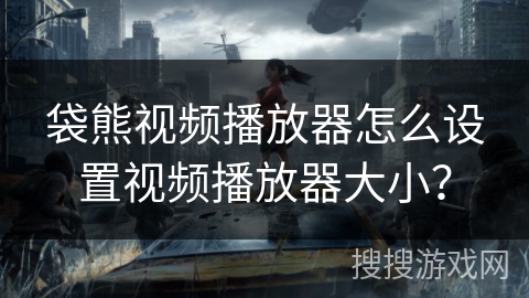 袋熊视频播放器怎么设置视频播放器大小？