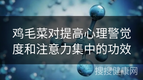 鸡毛菜对提高心理警觉度和注意力集中的功效