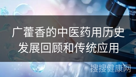 广藿香的中医药用历史发展回顾和传统应用