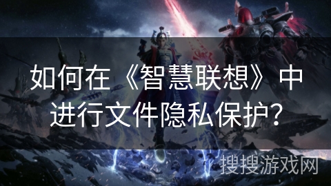 如何在《智慧联想》中进行文件隐私保护？