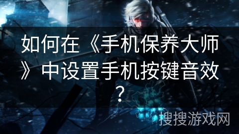 如何在《手机保养大师》中设置手机按键音效？