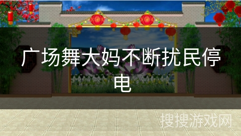 广场舞大妈不断扰民停电