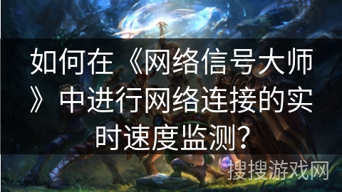 如何在《网络信号大师》中进行网络连接的实时速度监测？