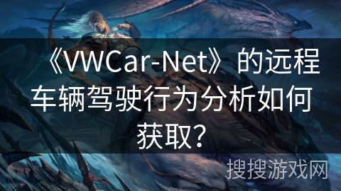 《VWCar-Net》的远程车辆驾驶行为分析如何获取？