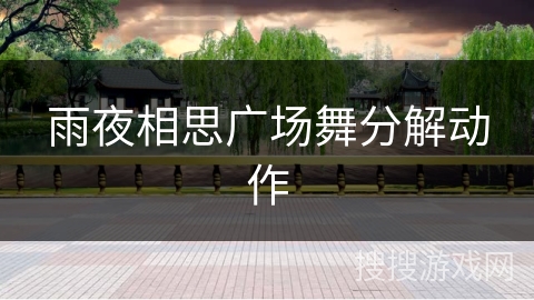雨夜相思广场舞分解动作