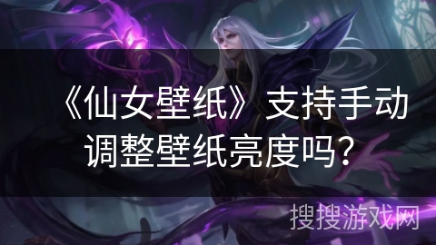 《仙女壁纸》支持手动调整壁纸亮度吗？