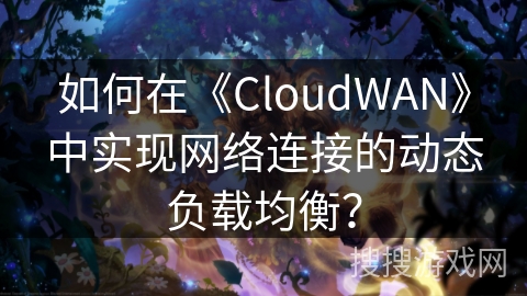 如何在《CloudWAN》中实现网络连接的动态负载均衡？
