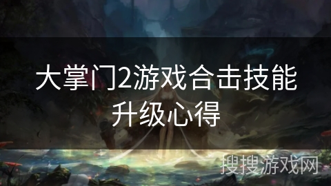 大掌门2游戏合击技能升级心得