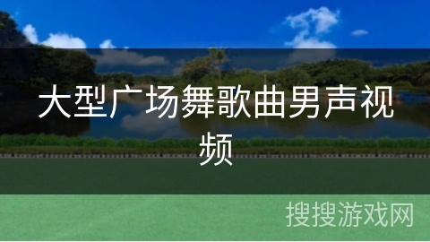 大型广场舞歌曲男声视频