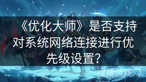 《优化大师》是否支持对系统网络连接进行优先级设置？